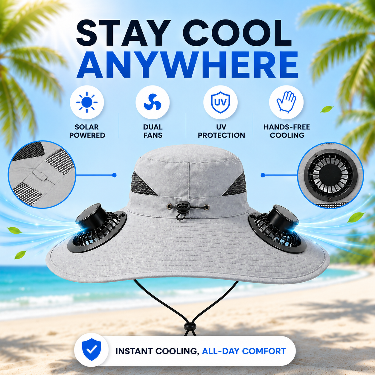 CoolBreeze⢠Solar Hat