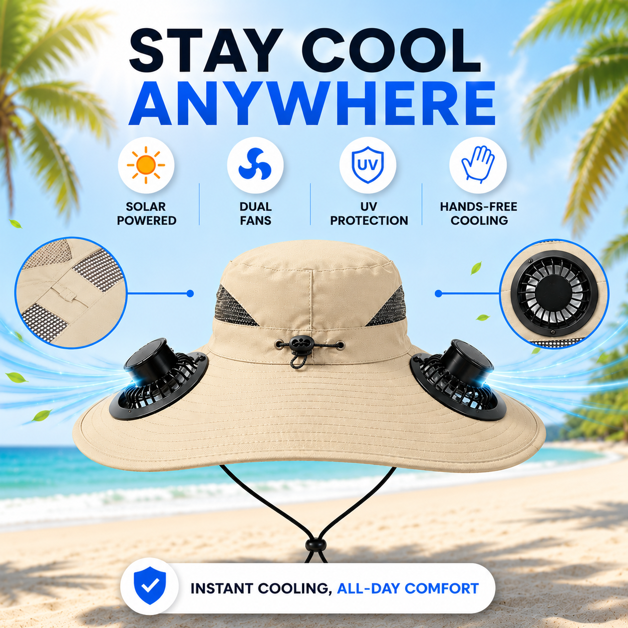 CoolBreeze™ Solar Hat