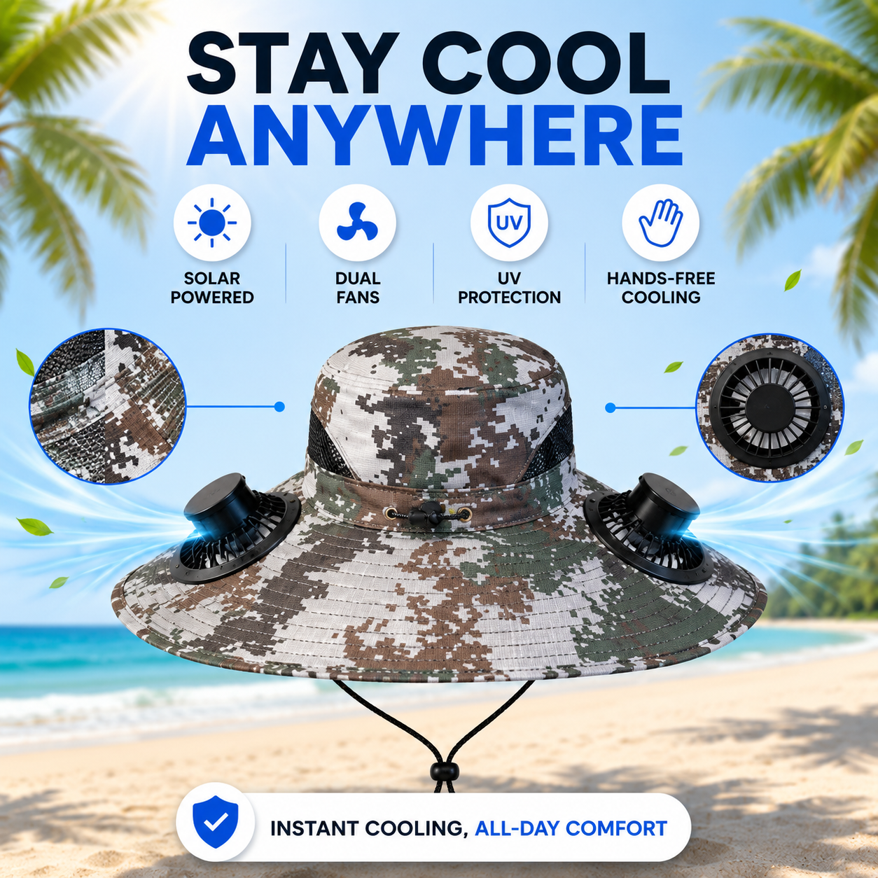 CoolBreeze™ Solar Hat