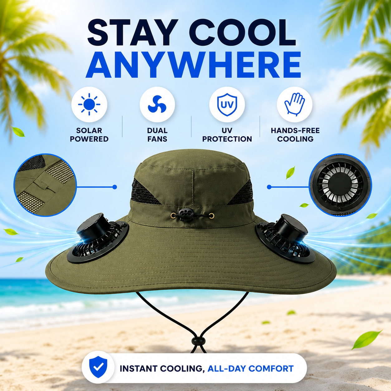 CoolBreeze™ Solar Hat